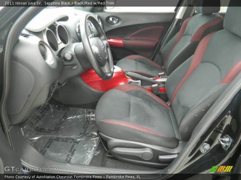 Sapphire Black / Black/Red w/Red Trim 2011 Nissan Juke SV