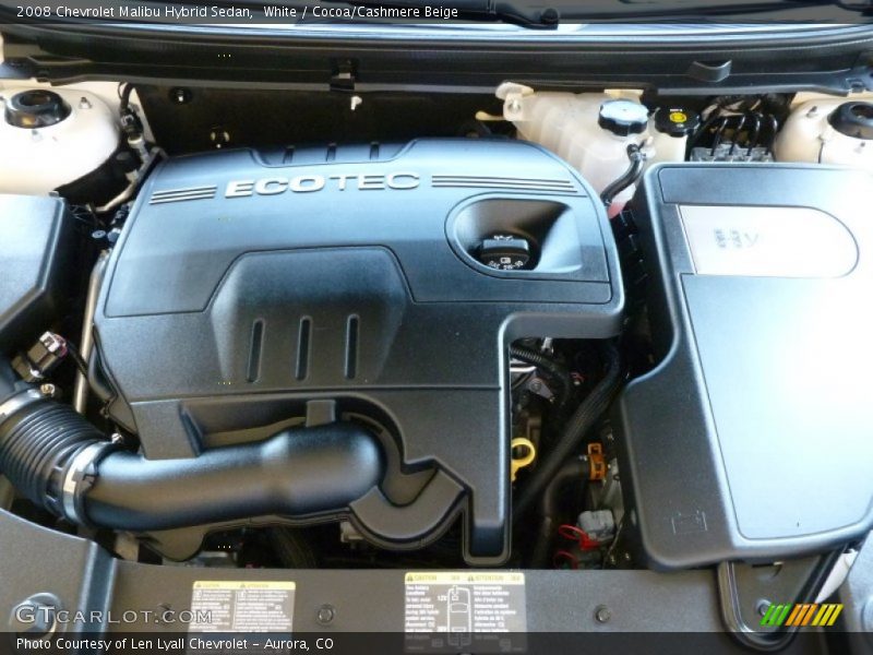 White / Cocoa/Cashmere Beige 2008 Chevrolet Malibu Hybrid Sedan