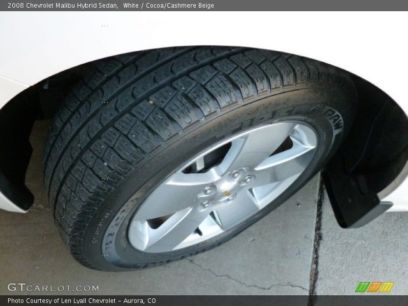 White / Cocoa/Cashmere Beige 2008 Chevrolet Malibu Hybrid Sedan