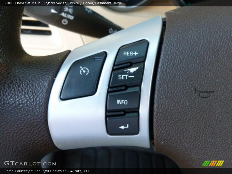 White / Cocoa/Cashmere Beige 2008 Chevrolet Malibu Hybrid Sedan