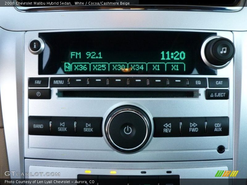 White / Cocoa/Cashmere Beige 2008 Chevrolet Malibu Hybrid Sedan