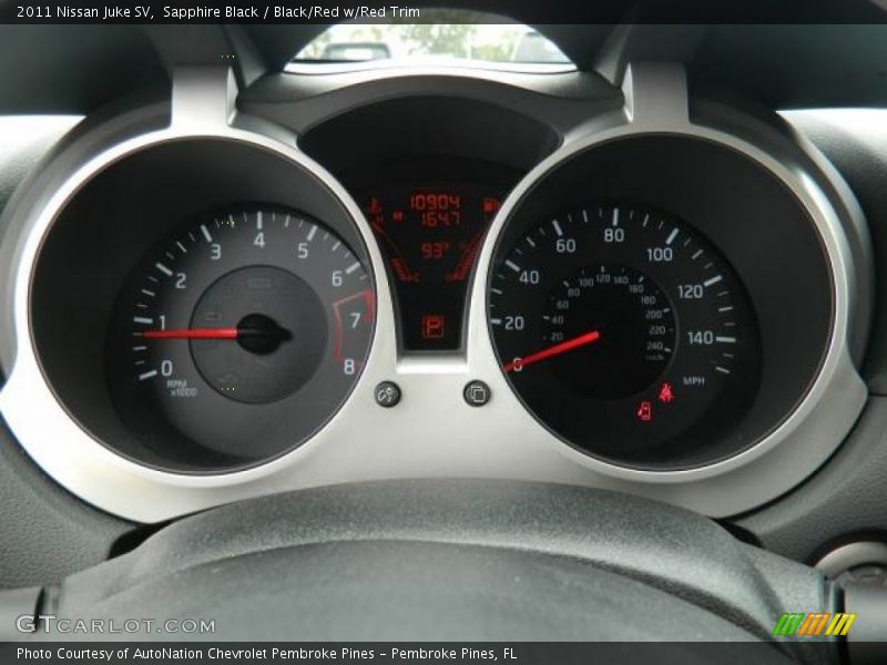 Sapphire Black / Black/Red w/Red Trim 2011 Nissan Juke SV