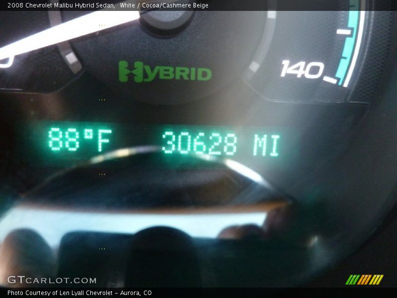 White / Cocoa/Cashmere Beige 2008 Chevrolet Malibu Hybrid Sedan