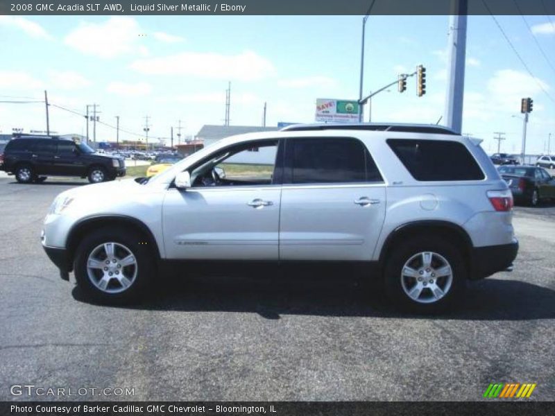 Liquid Silver Metallic / Ebony 2008 GMC Acadia SLT AWD