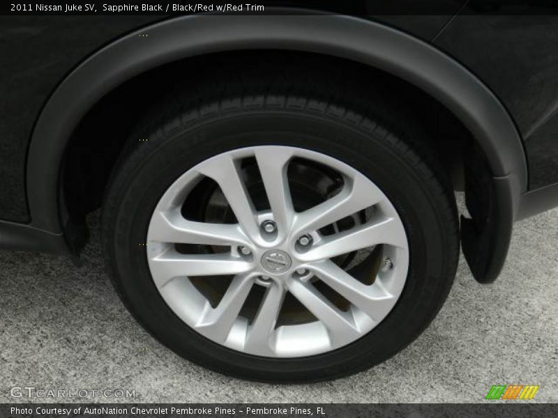Sapphire Black / Black/Red w/Red Trim 2011 Nissan Juke SV