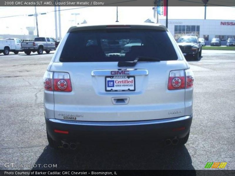 Liquid Silver Metallic / Ebony 2008 GMC Acadia SLT AWD