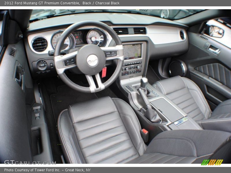 Charcoal Black Interior - 2012 Mustang GT Premium Convertible 