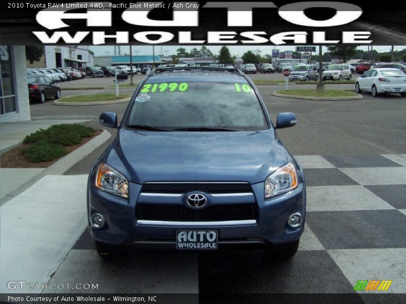 Pacific Blue Metallic / Ash Gray 2010 Toyota RAV4 Limited 4WD