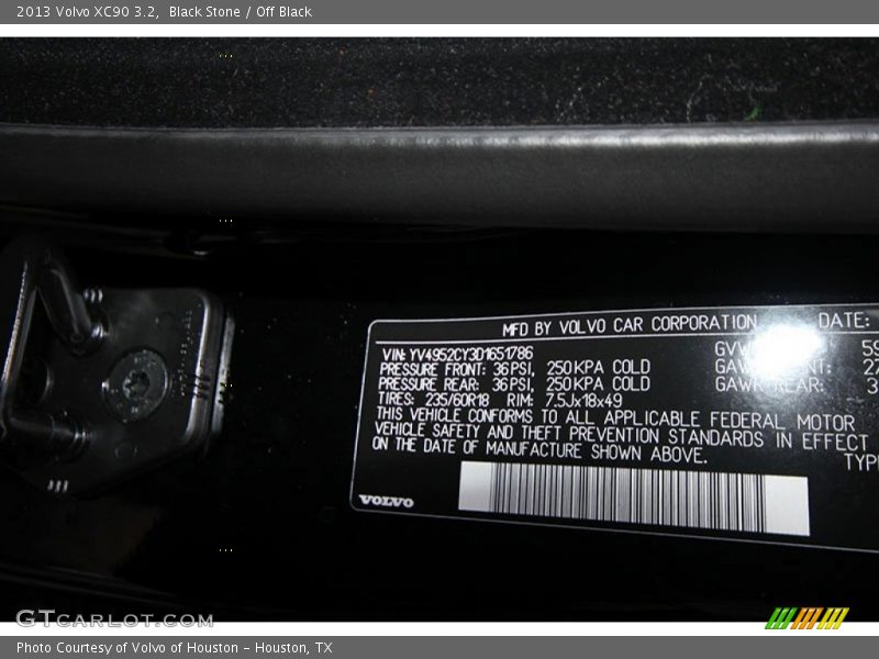 Black Stone / Off Black 2013 Volvo XC90 3.2