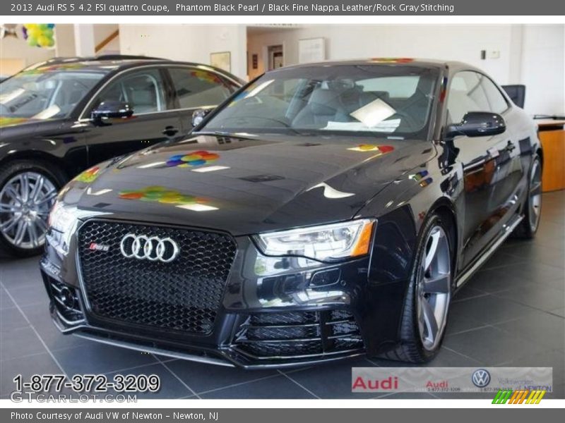 Phantom Black Pearl / Black Fine Nappa Leather/Rock Gray Stitching 2013 Audi RS 5 4.2 FSI quattro Coupe