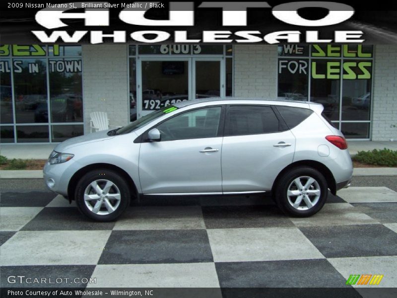 Brilliant Silver Metallic / Black 2009 Nissan Murano SL