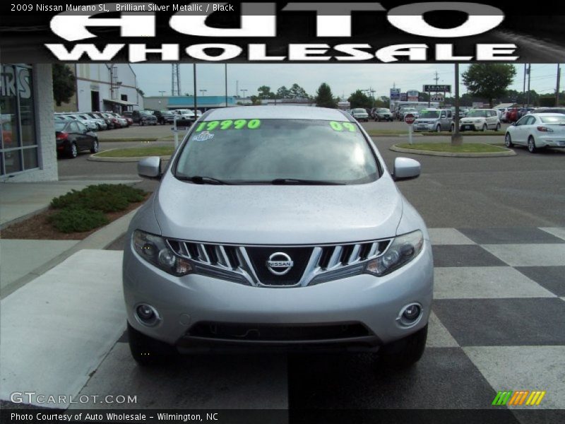 Brilliant Silver Metallic / Black 2009 Nissan Murano SL