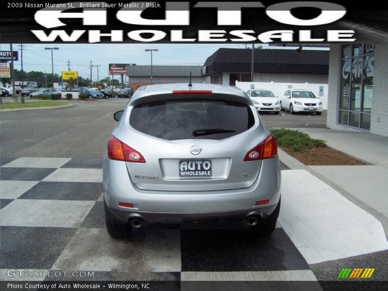 Brilliant Silver Metallic / Black 2009 Nissan Murano SL