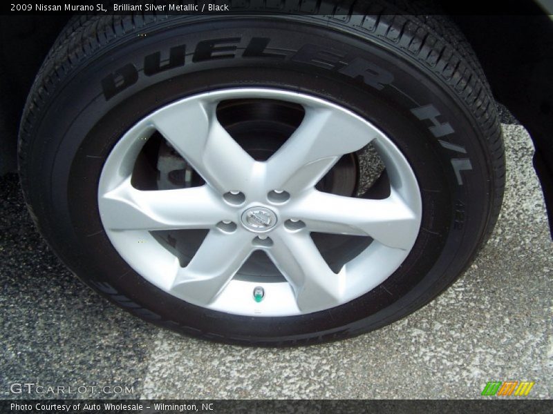 Brilliant Silver Metallic / Black 2009 Nissan Murano SL