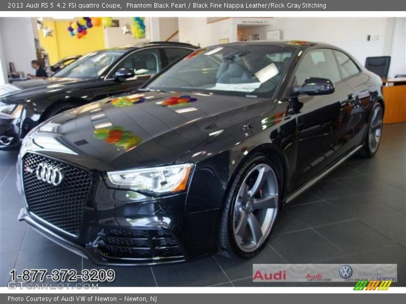 Phantom Black Pearl / Black Fine Nappa Leather/Rock Gray Stitching 2013 Audi RS 5 4.2 FSI quattro Coupe