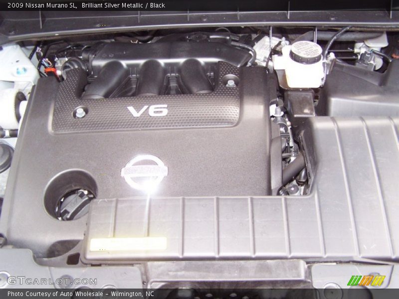 Brilliant Silver Metallic / Black 2009 Nissan Murano SL