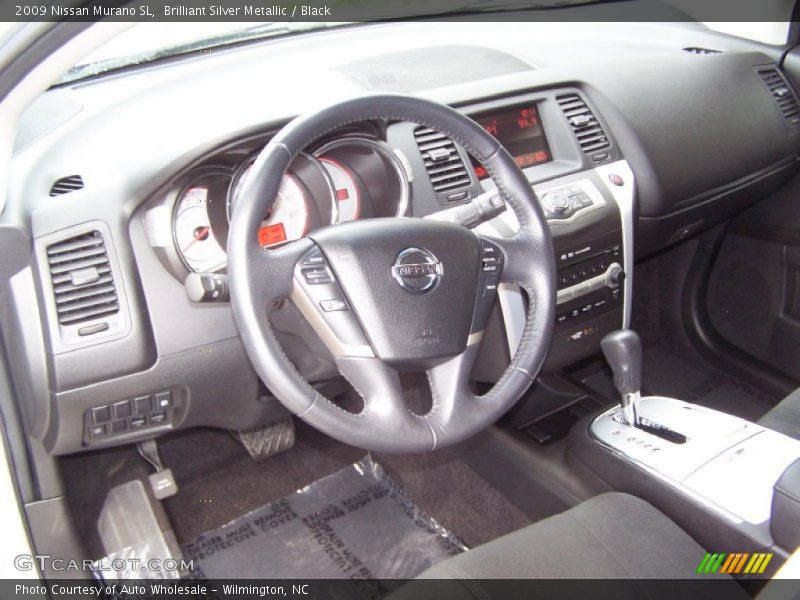 Brilliant Silver Metallic / Black 2009 Nissan Murano SL