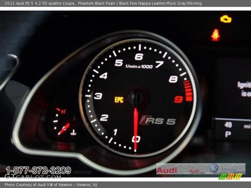Phantom Black Pearl / Black Fine Nappa Leather/Rock Gray Stitching 2013 Audi RS 5 4.2 FSI quattro Coupe