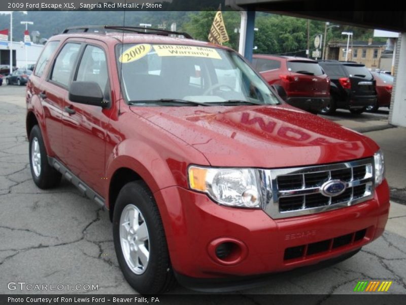 Sangria Red Metallic / Stone 2009 Ford Escape XLS
