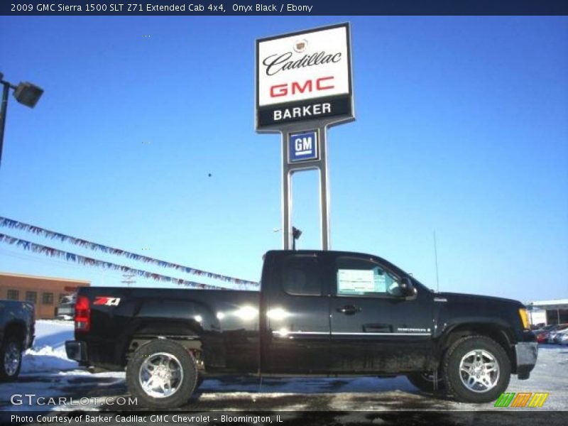 Onyx Black / Ebony 2009 GMC Sierra 1500 SLT Z71 Extended Cab 4x4