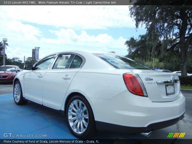 White Platinum Metallic Tri-Coat / Light Camel/Olive Ash 2010 Lincoln MKS FWD