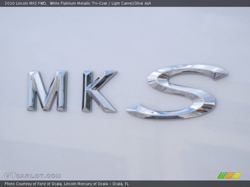 White Platinum Metallic Tri-Coat / Light Camel/Olive Ash 2010 Lincoln MKS FWD
