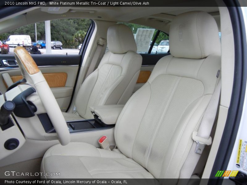 White Platinum Metallic Tri-Coat / Light Camel/Olive Ash 2010 Lincoln MKS FWD