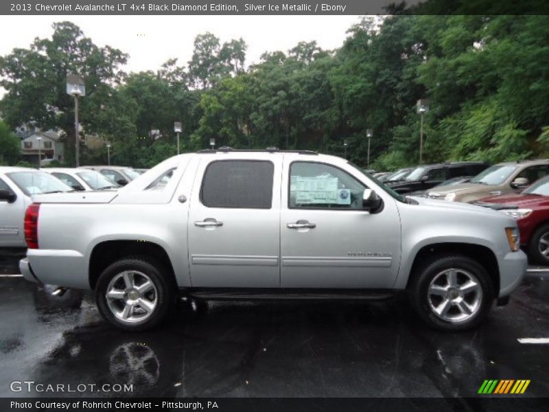 Silver Ice Metallic / Ebony 2013 Chevrolet Avalanche LT 4x4 Black Diamond Edition