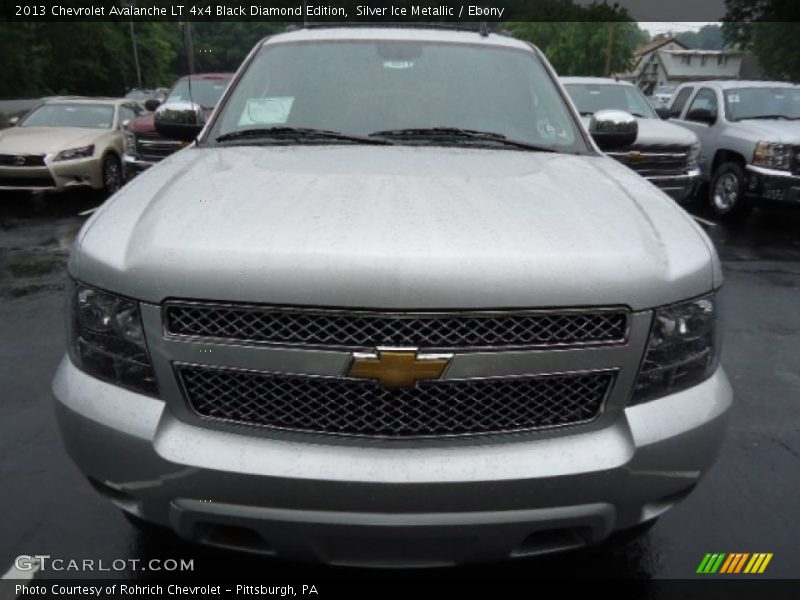 Silver Ice Metallic / Ebony 2013 Chevrolet Avalanche LT 4x4 Black Diamond Edition