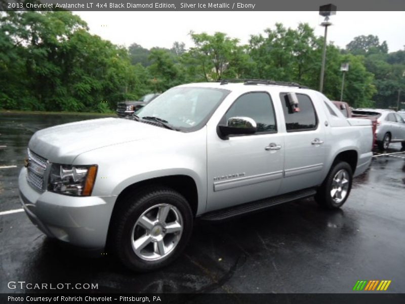 Silver Ice Metallic / Ebony 2013 Chevrolet Avalanche LT 4x4 Black Diamond Edition