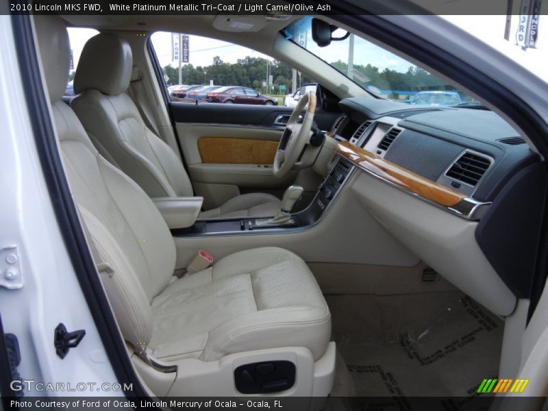 White Platinum Metallic Tri-Coat / Light Camel/Olive Ash 2010 Lincoln MKS FWD