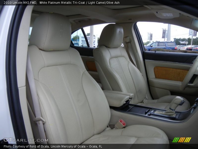 White Platinum Metallic Tri-Coat / Light Camel/Olive Ash 2010 Lincoln MKS FWD