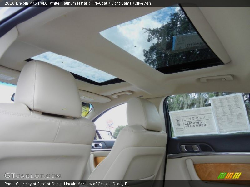 White Platinum Metallic Tri-Coat / Light Camel/Olive Ash 2010 Lincoln MKS FWD