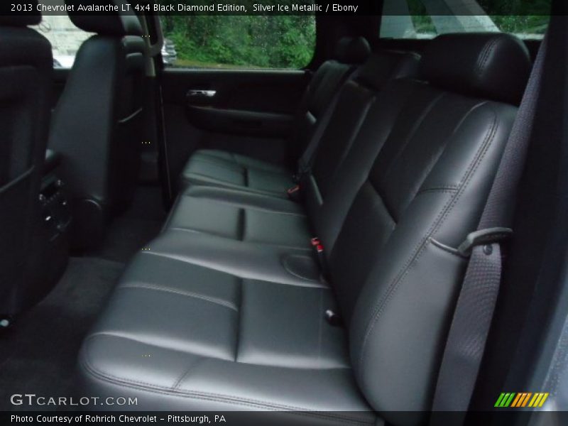 Rear Seat of 2013 Avalanche LT 4x4 Black Diamond Edition