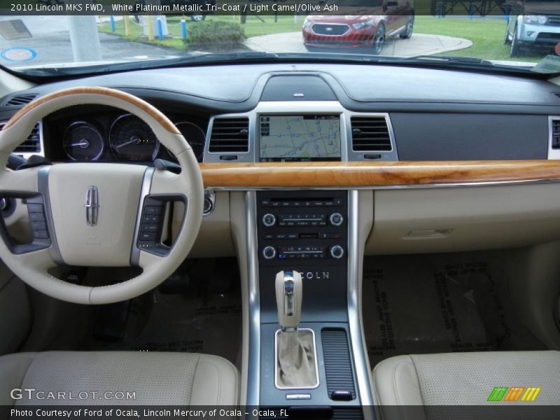 White Platinum Metallic Tri-Coat / Light Camel/Olive Ash 2010 Lincoln MKS FWD