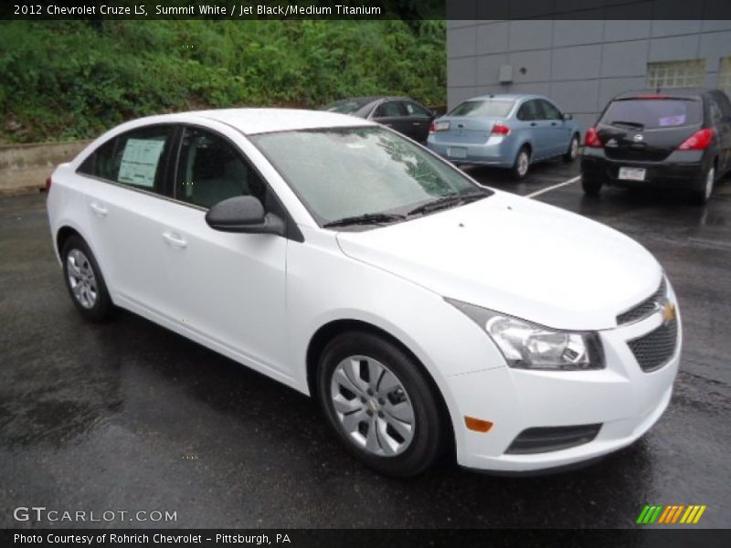 Summit White / Jet Black/Medium Titanium 2012 Chevrolet Cruze LS