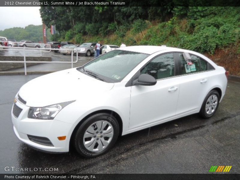 Summit White / Jet Black/Medium Titanium 2012 Chevrolet Cruze LS