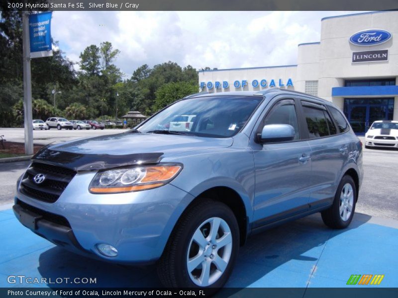 Silver Blue / Gray 2009 Hyundai Santa Fe SE