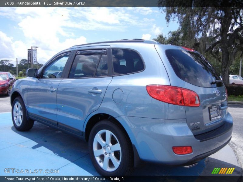 Silver Blue / Gray 2009 Hyundai Santa Fe SE