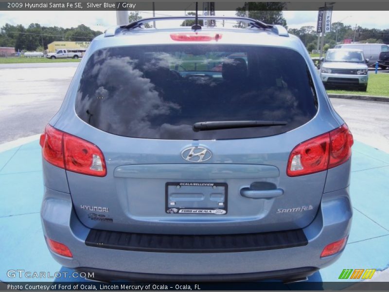 Silver Blue / Gray 2009 Hyundai Santa Fe SE