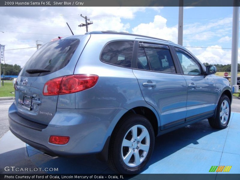 Silver Blue / Gray 2009 Hyundai Santa Fe SE