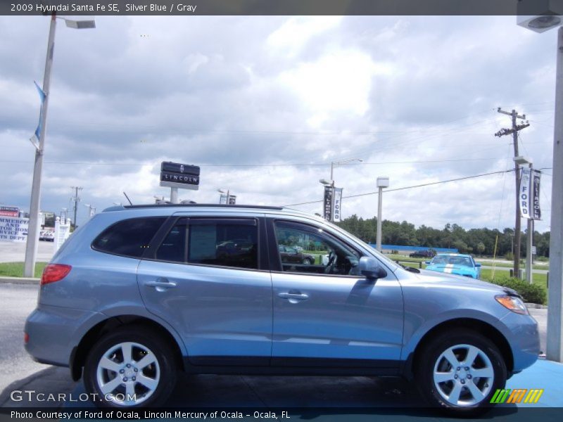 Silver Blue / Gray 2009 Hyundai Santa Fe SE