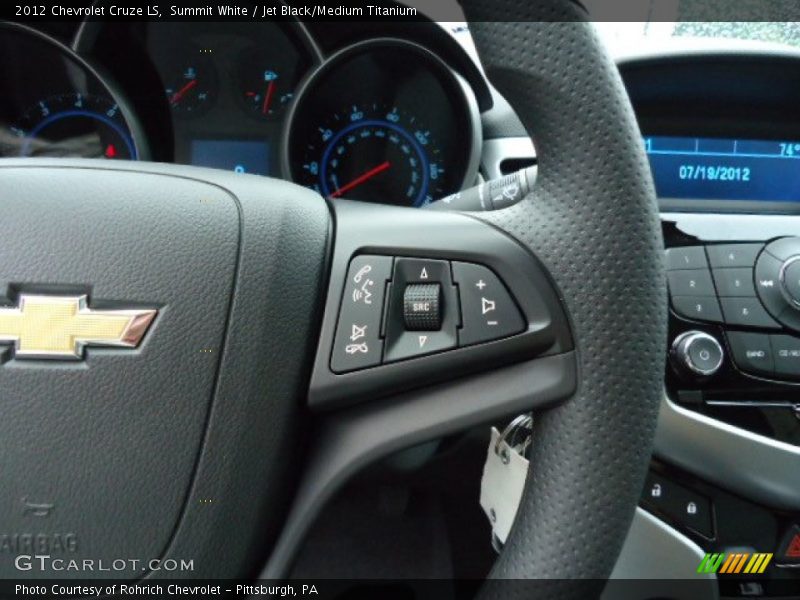 Summit White / Jet Black/Medium Titanium 2012 Chevrolet Cruze LS
