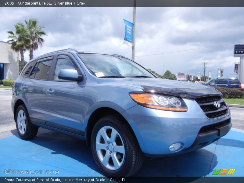 Silver Blue / Gray 2009 Hyundai Santa Fe SE