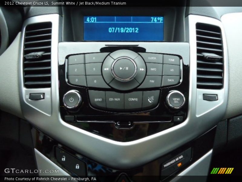 Summit White / Jet Black/Medium Titanium 2012 Chevrolet Cruze LS