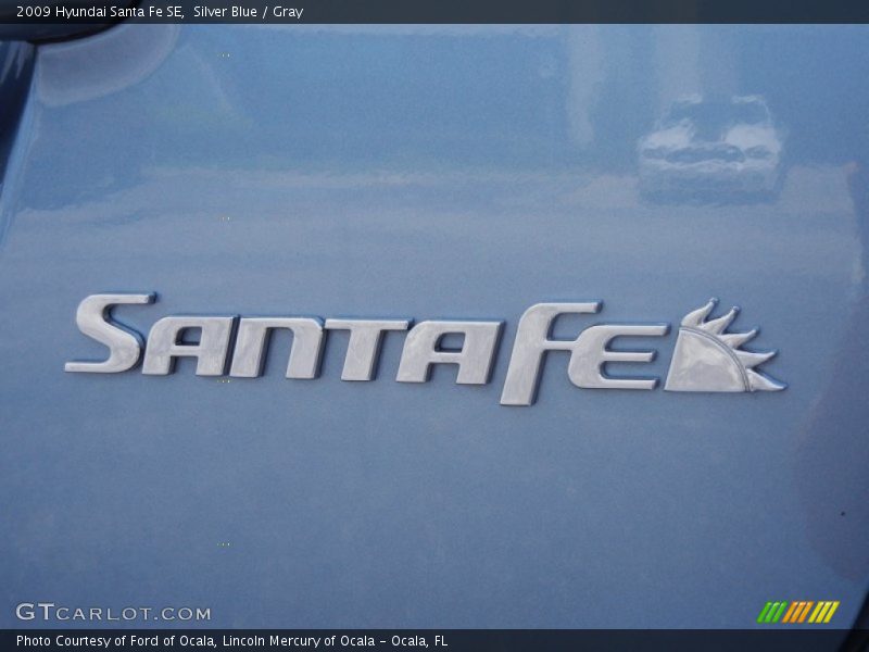 Silver Blue / Gray 2009 Hyundai Santa Fe SE