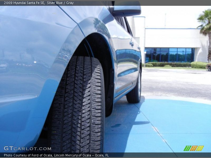 Silver Blue / Gray 2009 Hyundai Santa Fe SE