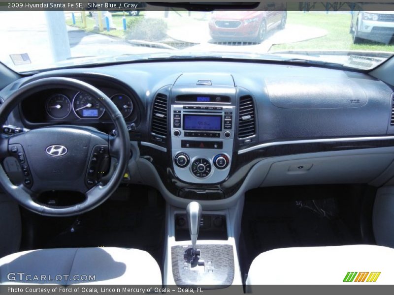 Silver Blue / Gray 2009 Hyundai Santa Fe SE
