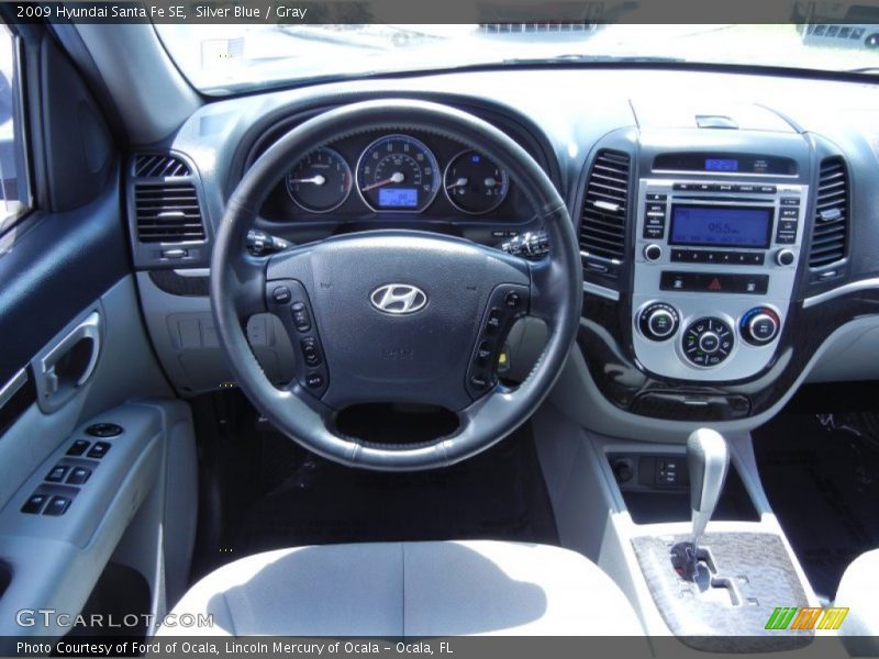 Silver Blue / Gray 2009 Hyundai Santa Fe SE