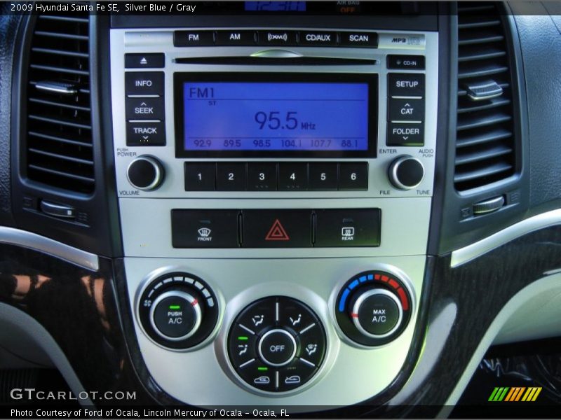 Silver Blue / Gray 2009 Hyundai Santa Fe SE